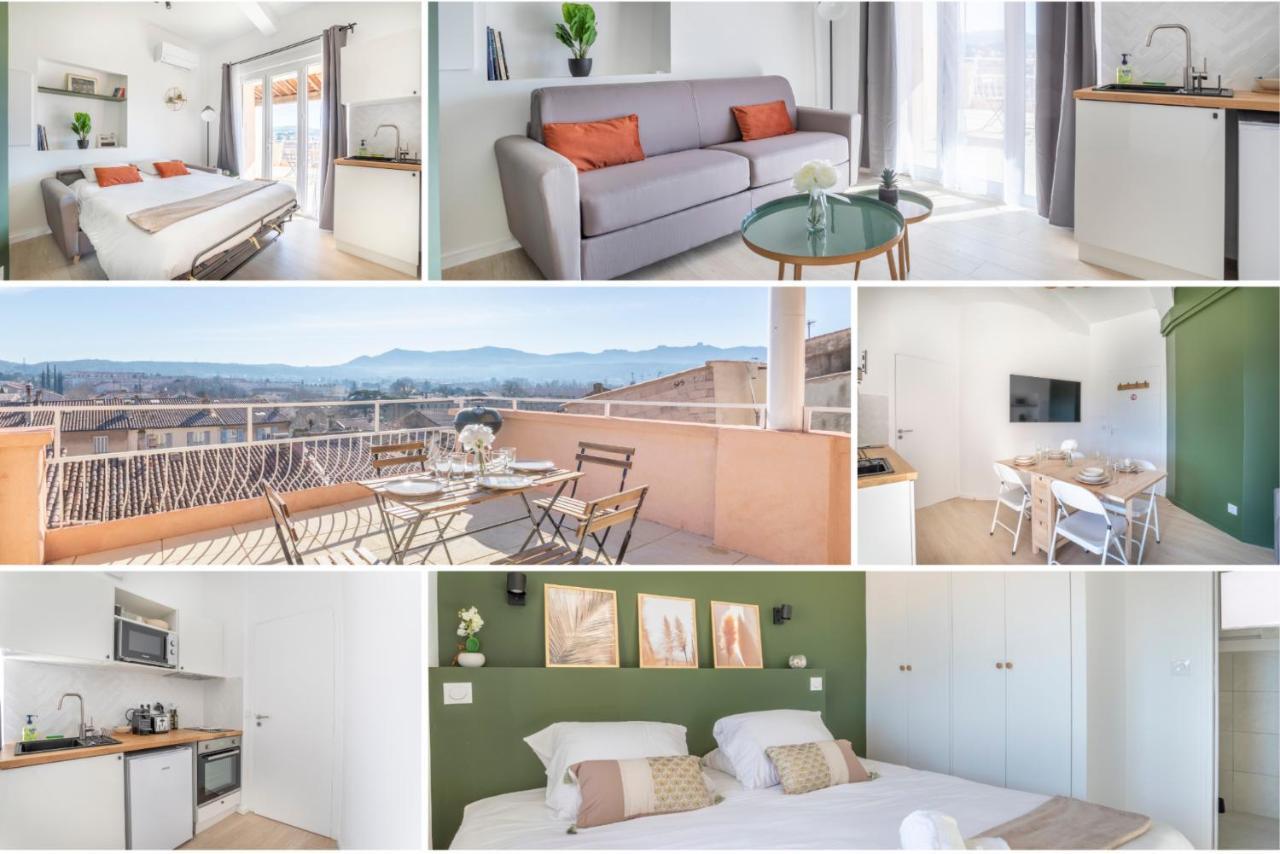 Mont Ventoux - Terrasse - Vue Degagee - Linge De Qualite - Fibre - Confort Gardanne Luaran gambar