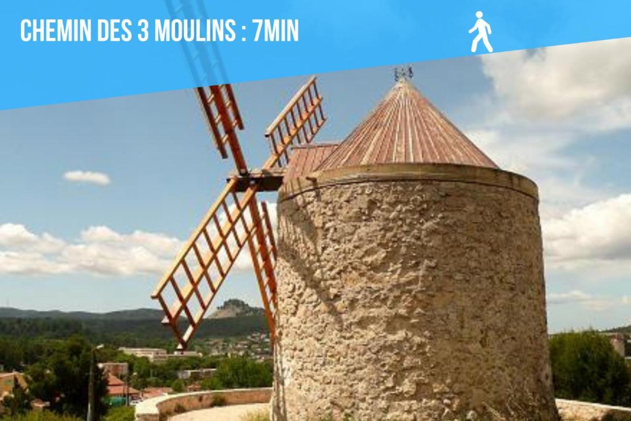 Mont Ventoux - Terrasse - Vue Degagee - Linge De Qualite - Fibre - Confort Gardanne Luaran gambar